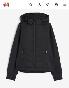 H&M Move パッデッドスポーツジャケット　黒　160 タイト