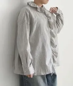 ichi イチ【2025年】コットンストライプブラウス シャツのサムネイル