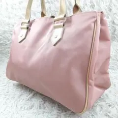 未使用保管品◎バーバリーブルーレーベル トートバッグ ピンク ノバチェック