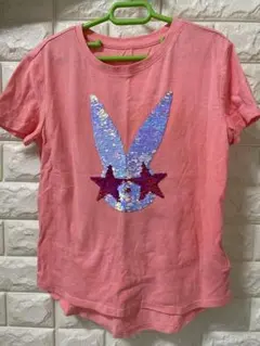 GAP ピンク スパンコール Tシャツ 半袖 M