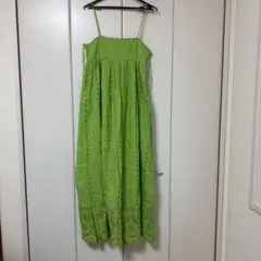 ZARA キャミワンピース グリーン