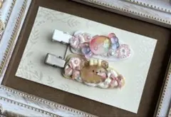 ハンドメイド 前髪クリップ 2個セット