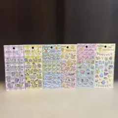 ポケットモンスター　　　キラキラシール、プチプチシール　　　6種セット