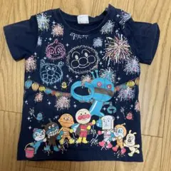アンパンマン 花火 Tシャツ ネイビー