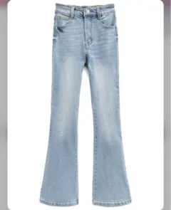 新品未使用GRL ハイウエストフレアデニムパンツ[cu498]