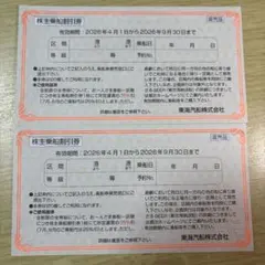 株主乗船割引券 2枚セット 東海汽船 株主優待券 (乗船割引券)のサムネイル