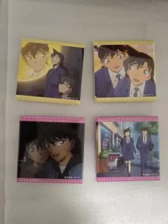 名探偵コナンランド2025 メモリアル缶バッジ　新一&蘭4点セット