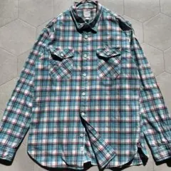 フランネルシャツ ブルー