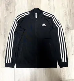アディダス 黒×白 トラックジャケット adidas ジャージ 古着