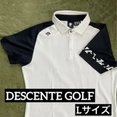 [美品] DESCENTE GOLF 半袖ポロシャツ Lサイズ