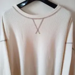 JaVa ワッフル生地 長袖シャツ S size オフホワイト