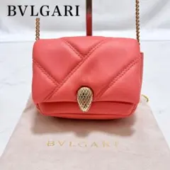 極美品 BVLGARI セルペンティ カボション マイクロ チェーン ピンク系のサムネイル