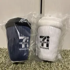 ハッピーくじ　セブンイレブン　B賞セブンカフェぬいぐるみチャーム2点セット