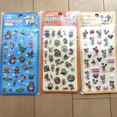 ディズニー　ズートピア　トイストーリー　ミッキー　ぷくぷくシール　3種類セット
