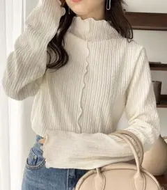 極美品✴︎GeeRA 前後２wayメロウハイネックカットソーのサムネイル