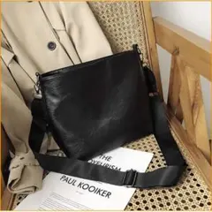 【ショルダーバッグ】 黒 レディース 無地 高品質 斜め掛け おしゃれ て07