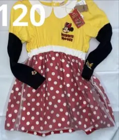 120 リトシー ワンピース なりきり ミニーマウス ミニーちゃん ドット柄