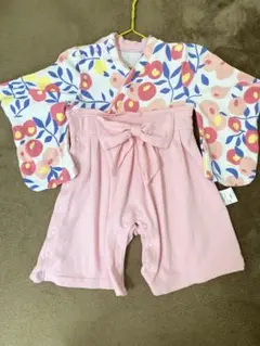 ベビー　袴風　ロンパース　70cm