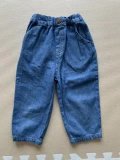 美品 90cm テータテート ブルー デニム パンツ オールシーズン 男女