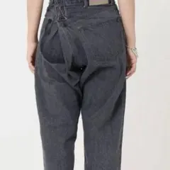 KURO Crossed Denimクロス　ワイドデニム ブラック　26のサムネイル