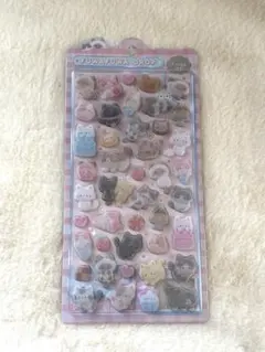 【正規品】ふわふわドロップシール ねこねこふわふわ