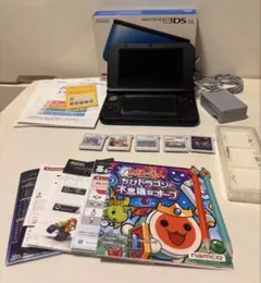 NINTENDO 3DS LL 本体 青　ソフト5本付き