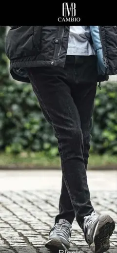【CAMBIO(カンビオ)】ストレッチデニム裾ZIPテーパードパンツのサムネイル