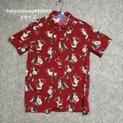 ♦︎ 東京ディズニーリゾート アロハシャツ ミニーちゃん 総柄 S オーバーサイズのサムネイル