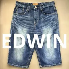 【未着用】EDWIN エドウィン WIDE SHORTS デニムハーフパンツのサムネイル