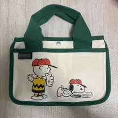 PEANUTS［ピーナッツ］整理収納できる インテリアトートバッグ　GREEN