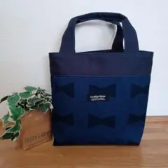 ❃リボン柄コーデュロイ生地　トートバッグ　ハンドメイド❃