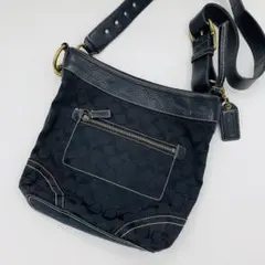 【極美品】coachコーチ シグネチャー柄 キャンバス ショルダーバッグ