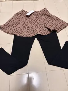 ever closet ヒョウ柄スカート付きレギンス 120