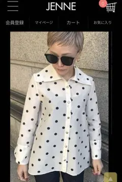 JENNE ドット柄ブラウス Sのサムネイル