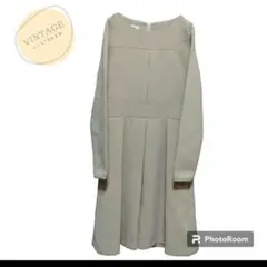 ビンテージ　ヴィンテージ　トーションレース　ドレスワンピース　タック　美品