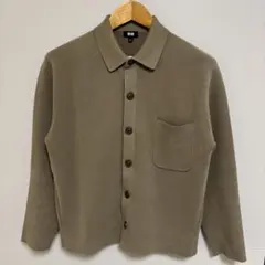 ミラノリブシャツカーディガン S ベージュ