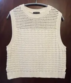 NOMBRE IMPAIR メッシュ ニットベスト　cotton100%