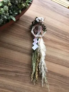 ナチュラル しめ縄飾り ドライフラワー お正月飾り しめ飾り ハンドメイド