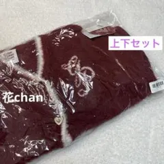 新品未使用　ラメフェザーカーディガン&ショートパンツセット　レッド