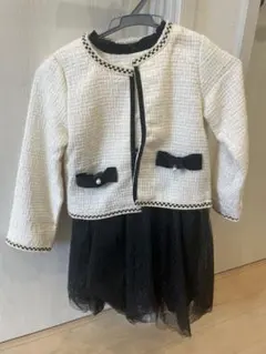 ホワイト・ブラック ジャケットドレスセット