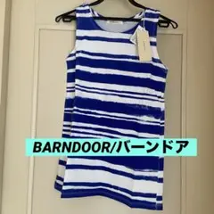 【新品タグ付きBARNDOOR/バーンドア】タンクトップ/青×白/Mサイズ
