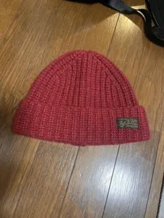 早い者勝ち‼️ 90s Polo Ralph Lauren 赤 ニット帽　ビーニー