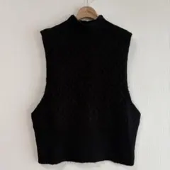 mizuiro ind ミズイロインド ボトルネックケーブルベスト ブラック