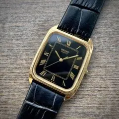 SEIKO 6431-5080 レクタンギュラー 黒文字盤 稼働品 - メルカリ