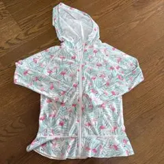 フラミンゴ柄ラッシュガード（フード付き）　130