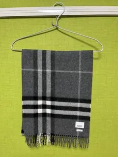 BURBERRY　バーバリー　マフラー　カシミア100％　グレー　美品