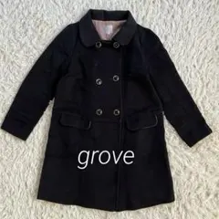 grove ダブルボタンコート　アウター　ブラック　Mのサムネイル