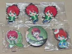 カラフルピーチじゃぱぱさんまとめ売り ・メタル缶バッジクリップラバーキーホルダー