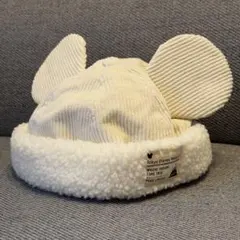 ディズニーリゾート ミッキーマウス ミッキー 耳付きホワイトキャップ ホワイト