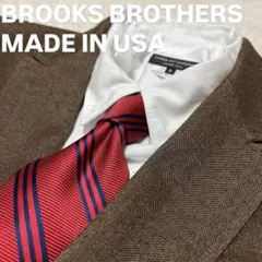 USA製BROOKS BROTHERS ストライプ柄シルクネクタイ　レッド